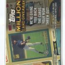 ICHIRO SUZUKI 2010 Topps Million Card Giveaway #TMC4 Mariners