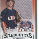 JAMES KAPRIELIAN GAME USED JERSEY RC SER# 68/99 2015 USA Star Stripe Silhouette