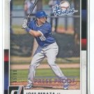 JOSE PERAZA GOLD PRESS PROOF RC SER# 65/99 2016 Donruss The Rookies #TR13 Dodger
