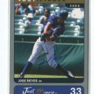 JOSE REYES AUTOGRAPH RC SER# 40/375 2002-03 Justifiable Silver #33