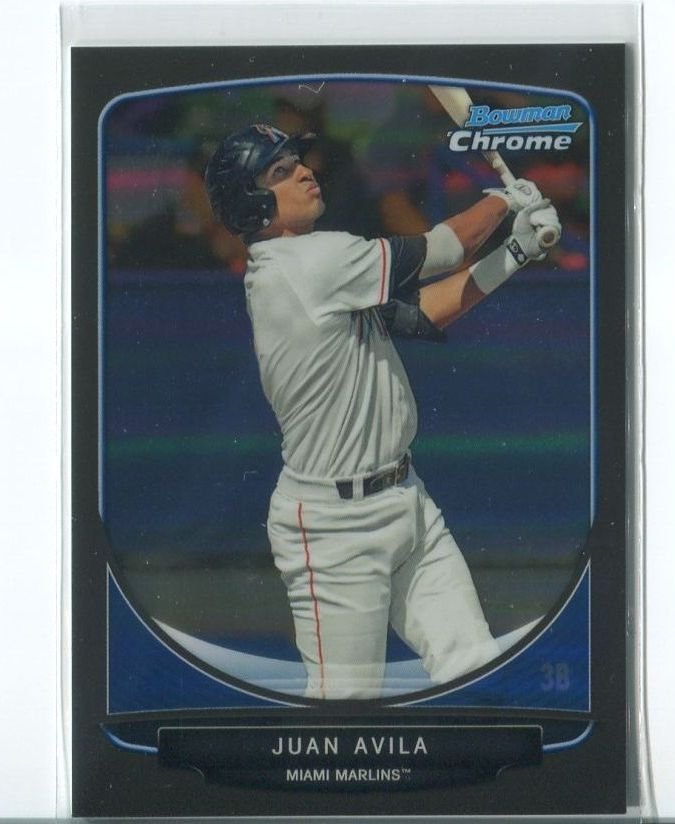 JUAN AVILA BLACK REFRACTOR RC SER# 32/35 2013 Bowman Chrome Draft Picks #BDPP99