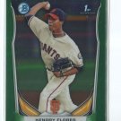 KENDRY FLORES GREEN REFRACTOR RC SER# 54/75 2014 Bowman Chrome Prospects BCP82