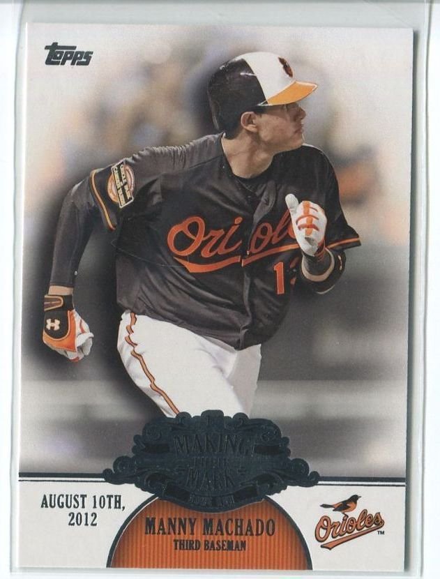 MANNY MACHADO RC 2013 Topps MAKING THEIR MARK #MM24 ROOKIE Orioles