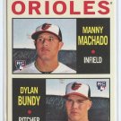 MANNY MACHADO/DYLAN BUNDY RC 2013 Topps Heritage #201 ROOKIE Orioles