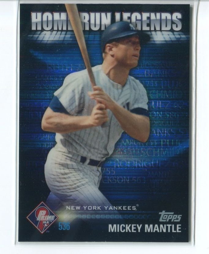 MICKEY MANTLE 2012 Topps Prime Nine Home Run Legends #HRL6 Yankees