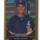 NELSON MOLINA GOLD REFRACTOR RC SER# 43/50 2013 Bowman Chrome Draft Pick #BDPP76