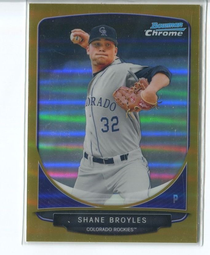 SHANE BROYLES GOLD REFRACTOR RC SER# 32/50 2013 Bowman Chrome Prospects #BCP96