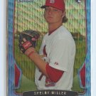 SHELBY MILLER BLUE WAVE REFRACTOR RC 2013 Bowman Chrome Draft #32 Cardinals