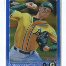 SONNY GRAY BLUE REFRACTOR SER# 33/150 2015 Topps Chrome #133 Athletics