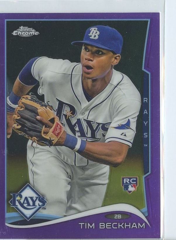TIM BECKHAM PURPLE REFRACTOR RC 2014 Topps Chrome #111 ROOKIE Rays
