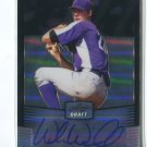 WALKER WEICKEL AUTOGRAPH RC SER# 96/99 2012 Leaf Metal Draft Prismatic Padres