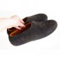 Mens wool slippers, Grandpa fathers day gift, Black Burnt Orange - Handmade to Fit