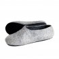 Adult Moccasins Men slippers Felt, Wool boots Slippers Handmade, Black Sheep Light Gray Hygge