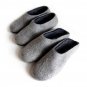 Adult Moccasins Men slippers Felt, Wool boots Slippers Handmade, Black Sheep Light Gray Hygge