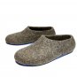 Adult Felted Slippers Organic Wool Cappuccino - Natural Woolen Slippers for Men