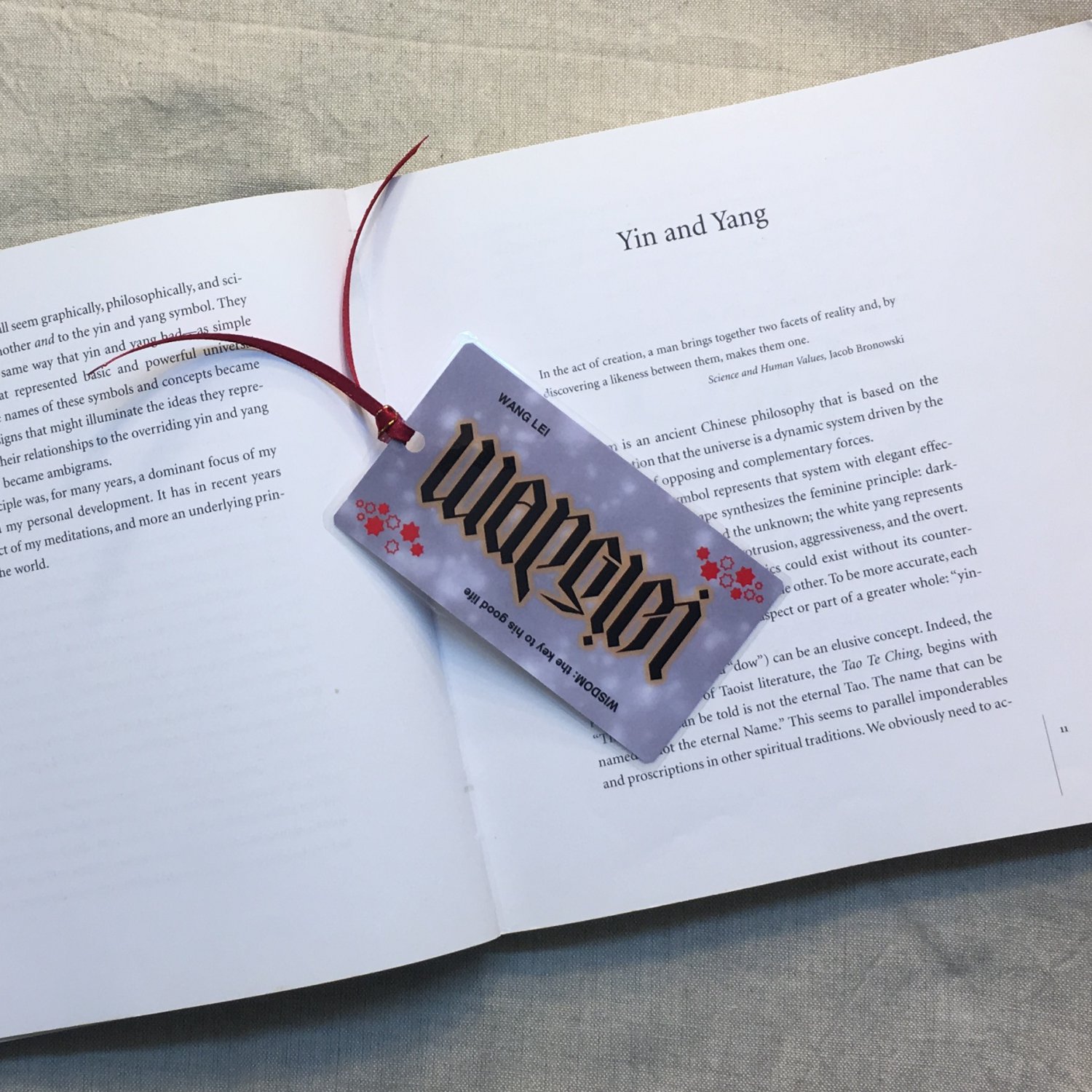 Personalised Bookmark Style 2 | Ambigram | Unique Gift