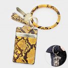 SNAKE FAUX LEATHER KEY CHAIN / BRACELET / CARD HOLDER WALLET Yellow SNAKE FAUX LEATHER KEY CHAIN / BRACELET / CARD HOLDER WALLET Yellow