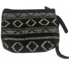 Baja Print Coin Purse Wristlet Black And White Baja Print Coin Purse Wristlet Black And White