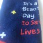 Parquet Save Lives Sock Men Fun Crew Sock Size 10-13 Shoe Size 6-12.5