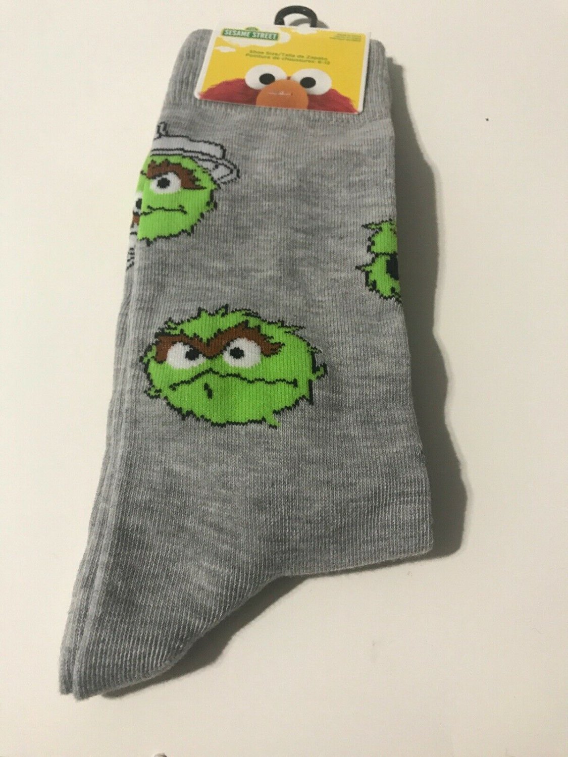 Sesame Street Oscar The Grouch Socks Shoe Size 6-12