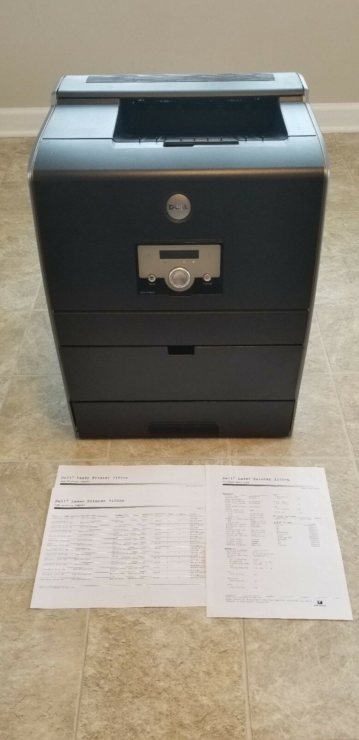 DELL 3100cn WORKGROUP LASER PRINTER WITH SOME CARTRIDGE LIFE. No Duplexer