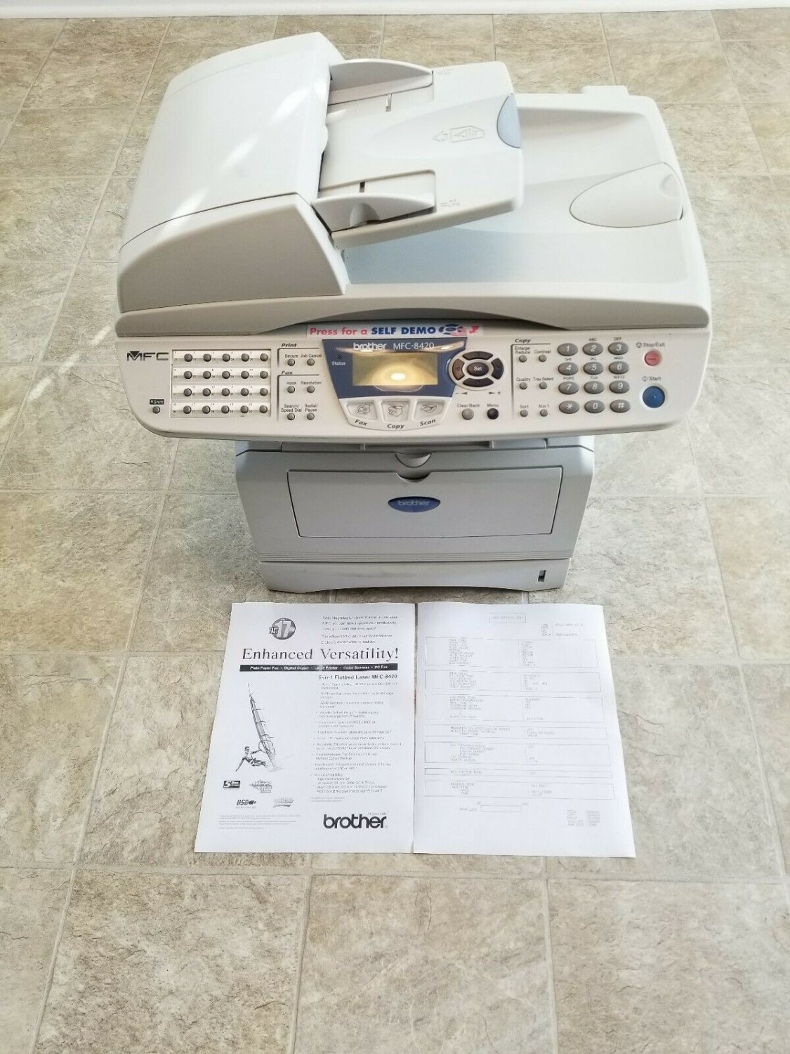 BROTHER MFC-8420 5-IN-1 FLATBED LASER PRINTER