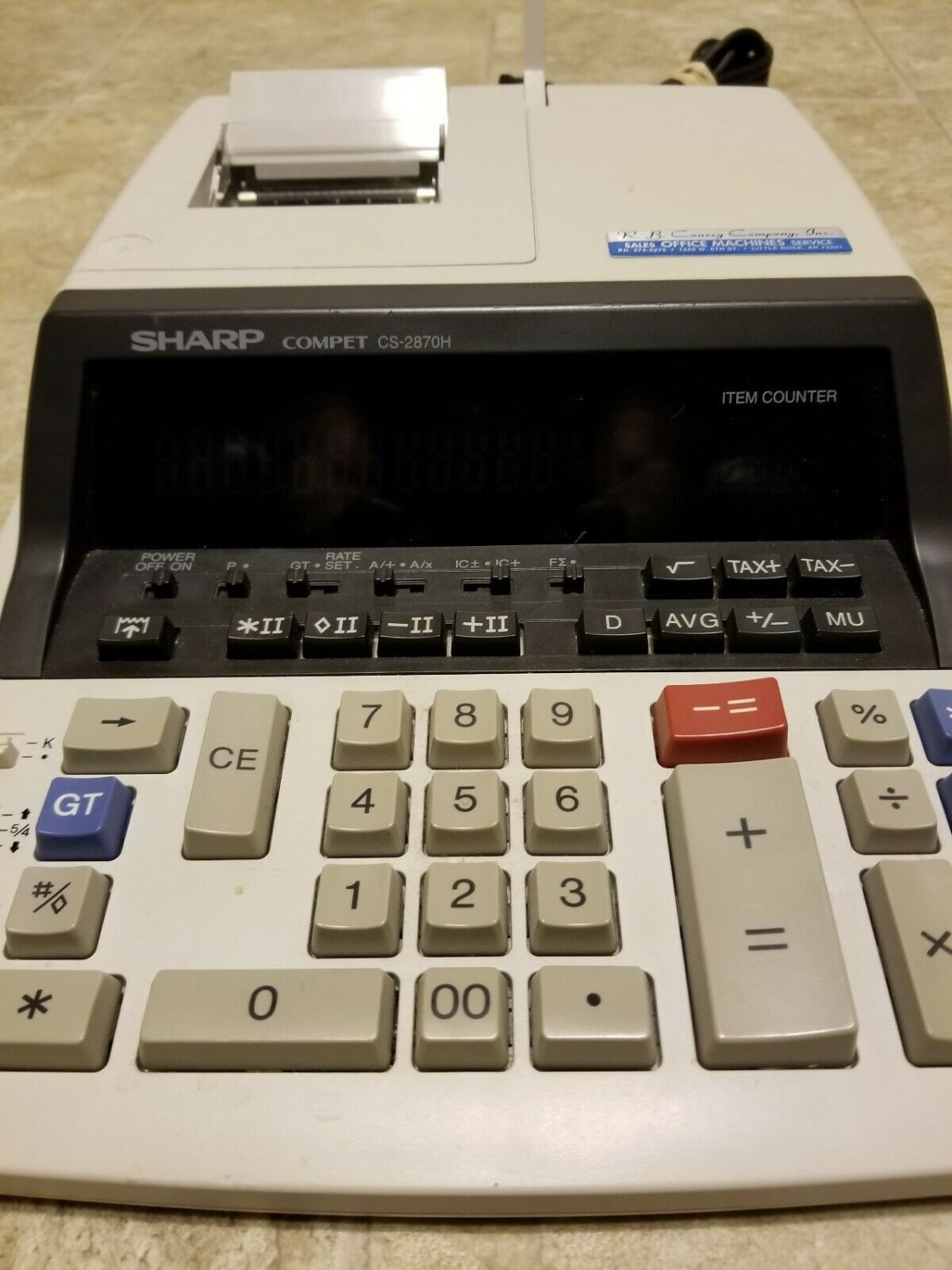 SHARP COMPET CS-2870H ELECTRIC CALCULATOR