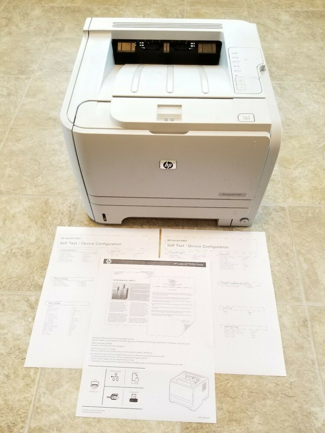 HP LASERJET P2035 MONOCHROME LASER PRINTER BUNDLE W/BRAND NEW TONER CARTRIDGE