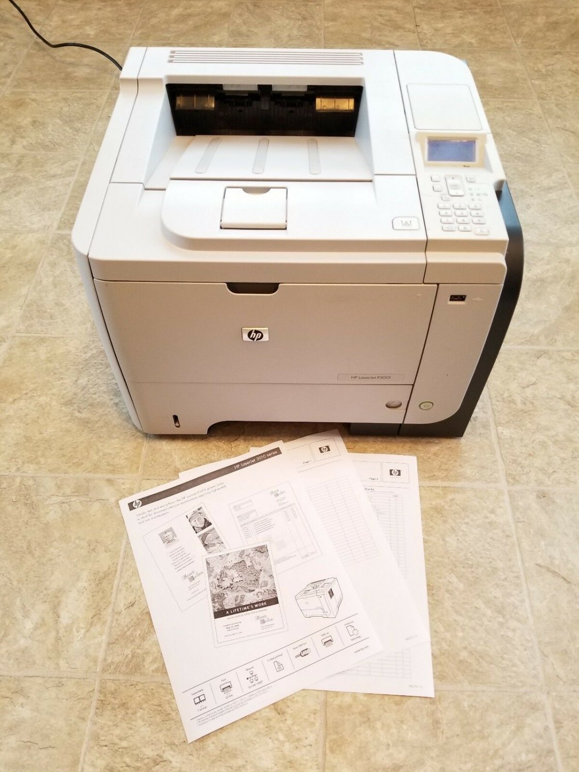 HP LaserJet P3015 Monochrome Laser Printer BUNDLE W/BRAND NEW TONER CARTRIDGE