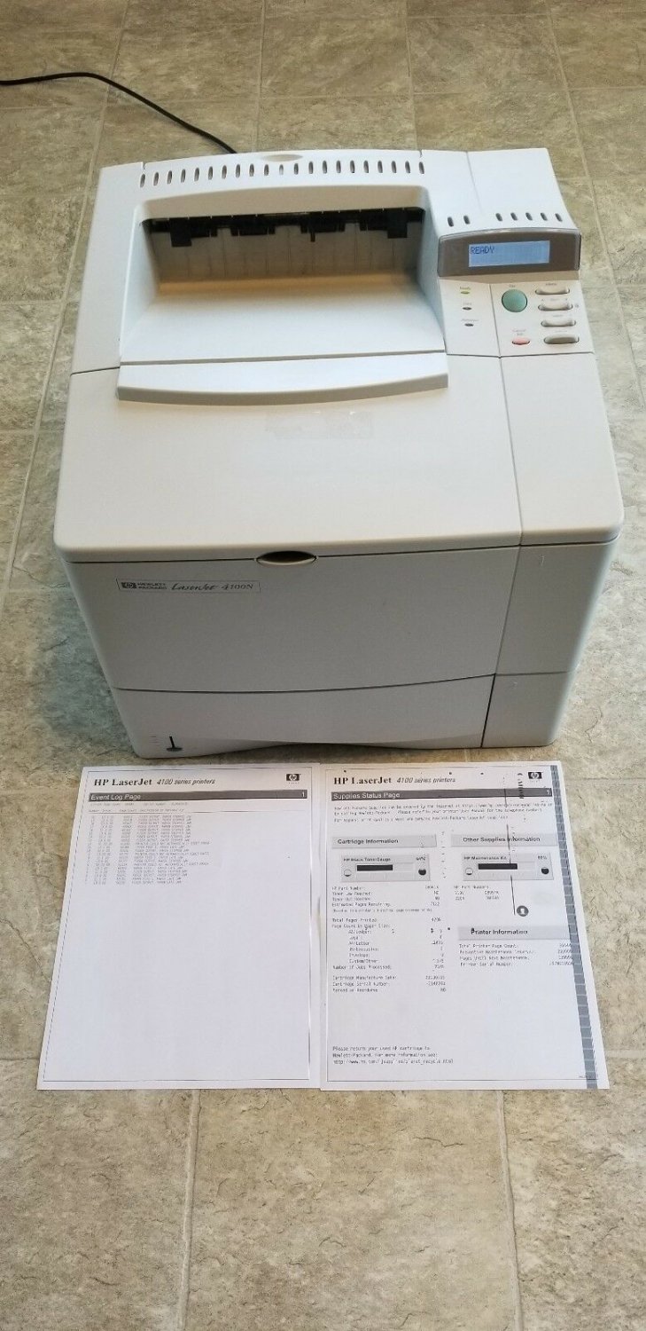 HP LASERJET 4100N WORKGROUP PRINTER