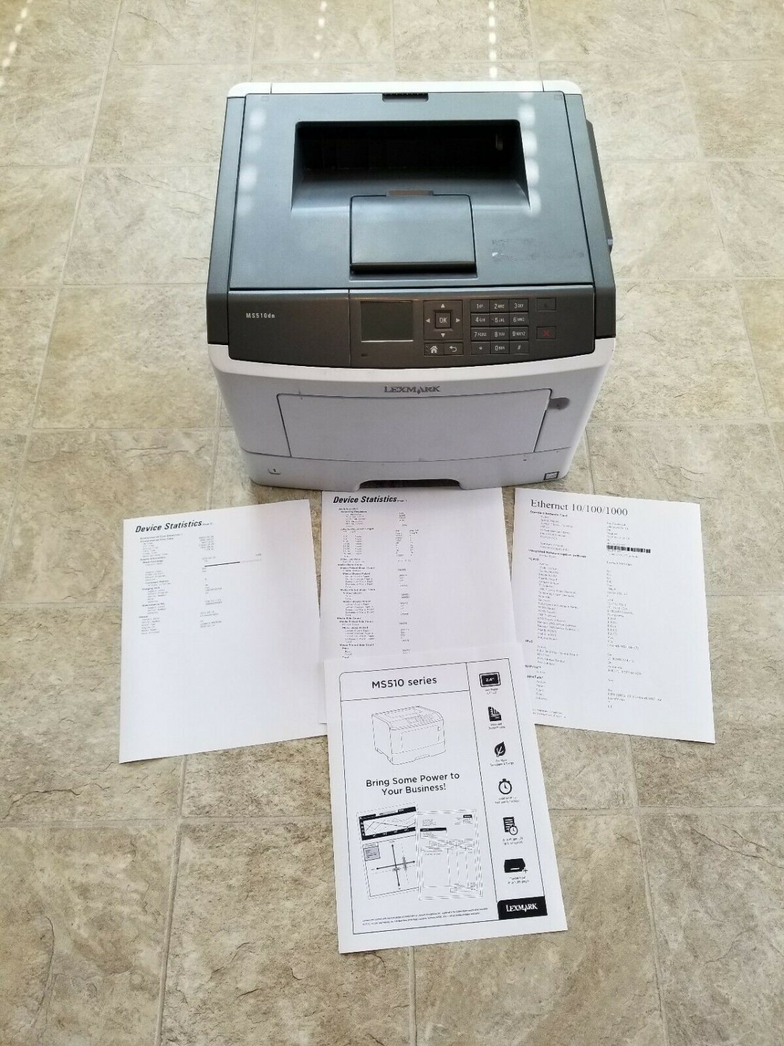 Lexmark MS510dn Workgroup Laser Printer BUNDLE W/DRUM AND USB CABLE
