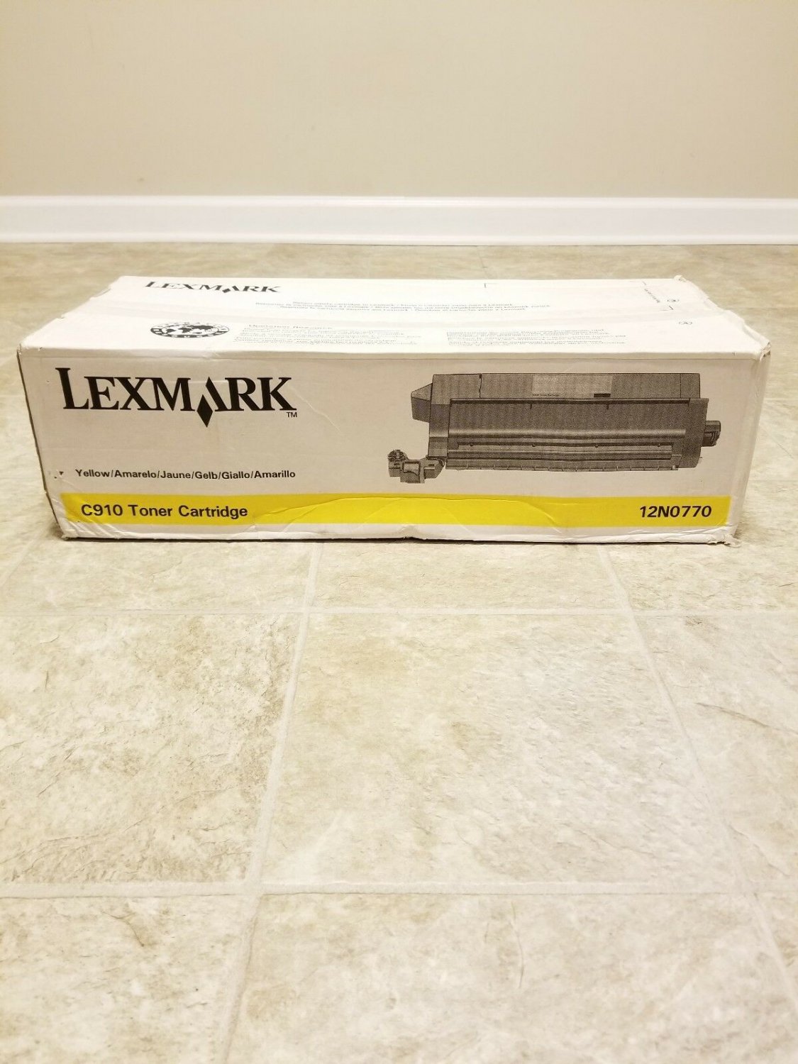GENUINE LEXMARK C910 YELLOW TONER CARTRIDGE PART# 12N0770