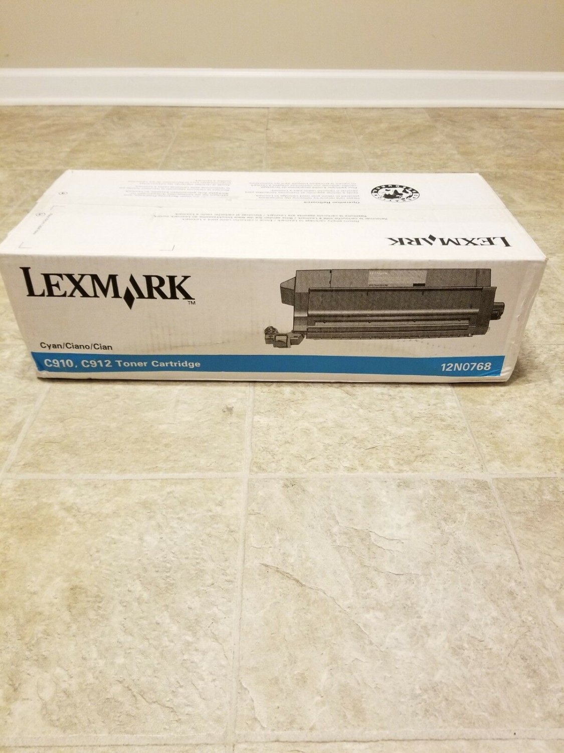 GENUINE LEXMARK C910/C912 CYAN TONER CARTRIDGE PART# 12N0768