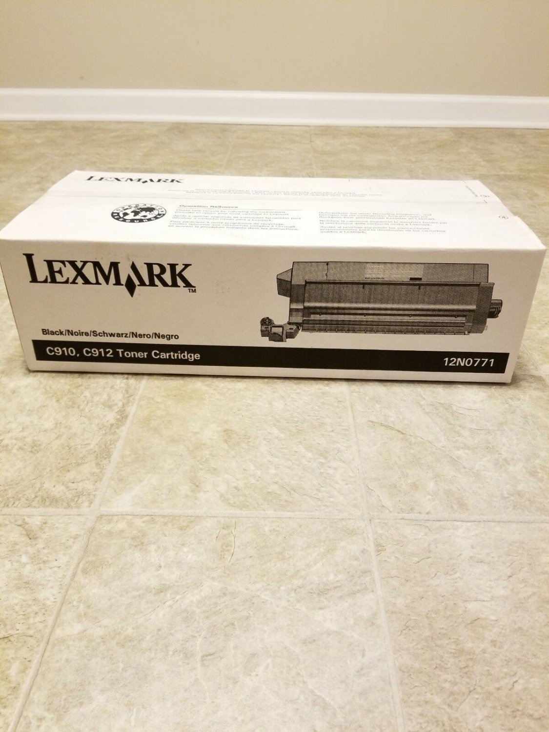 GENUINE LEXMARK C910/C912 BLACK TONER CARTRIDGE PART# 12N0771