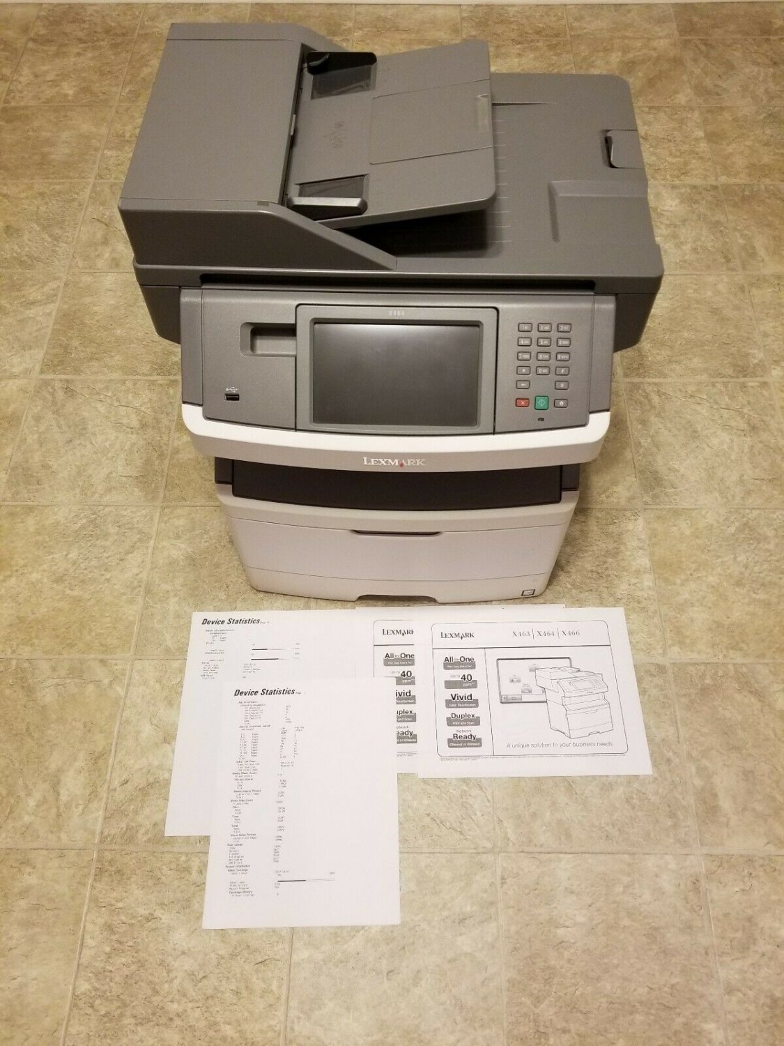 LEXMARK X464 ALL-IN-ONE WORKGROUP PRINTER