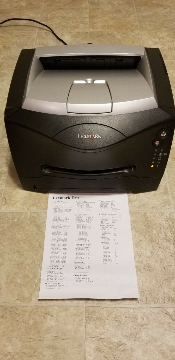 LEXMARK E232 USB OR PARALLEL LASER PRINTER