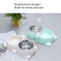 Dog Cat Bowls Set, Non Slip Stainless Steel 2 Bowl With Bottle, One For Water Drink One For Food Eat