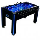 Foosball Table Atomic Azure LED Light Up Arcade Style Glow Game Room Lit Gift
