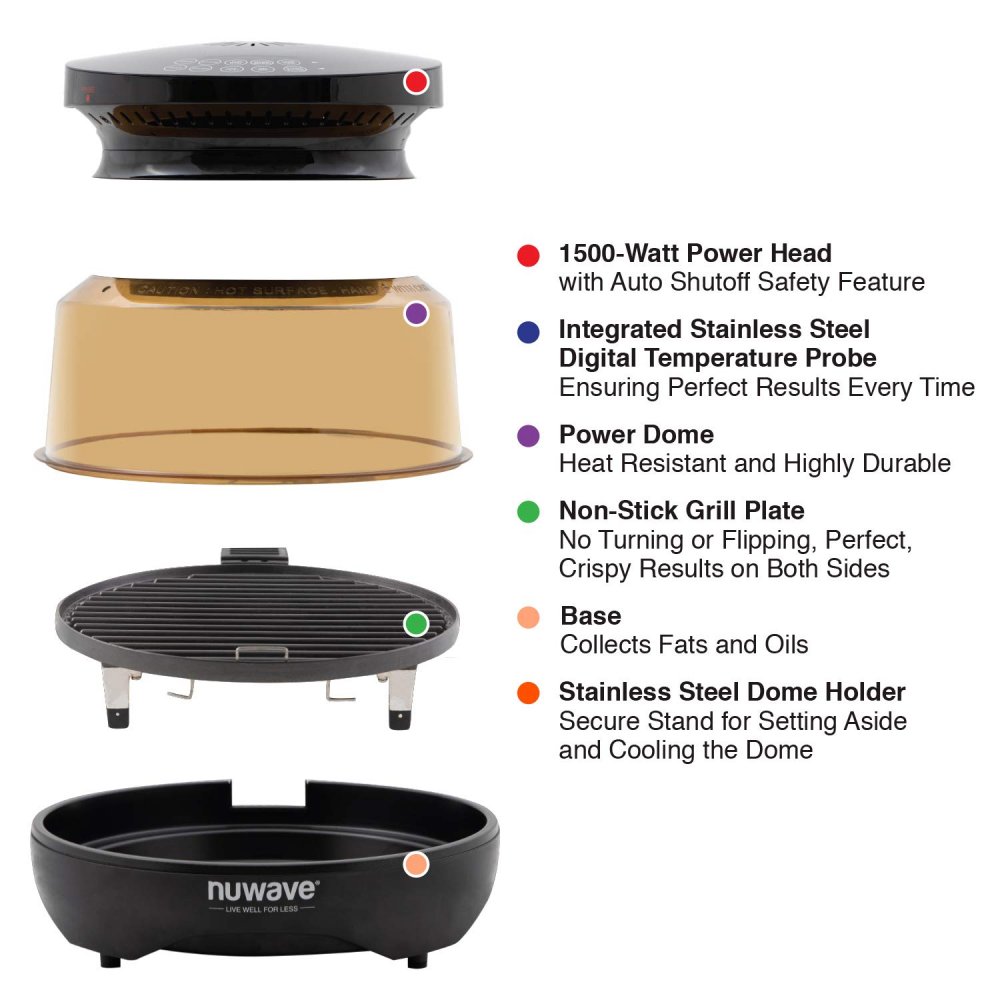 NUWAVE PRIMO Grill Oven with Integrated Digital Temp Probe for PERFECT