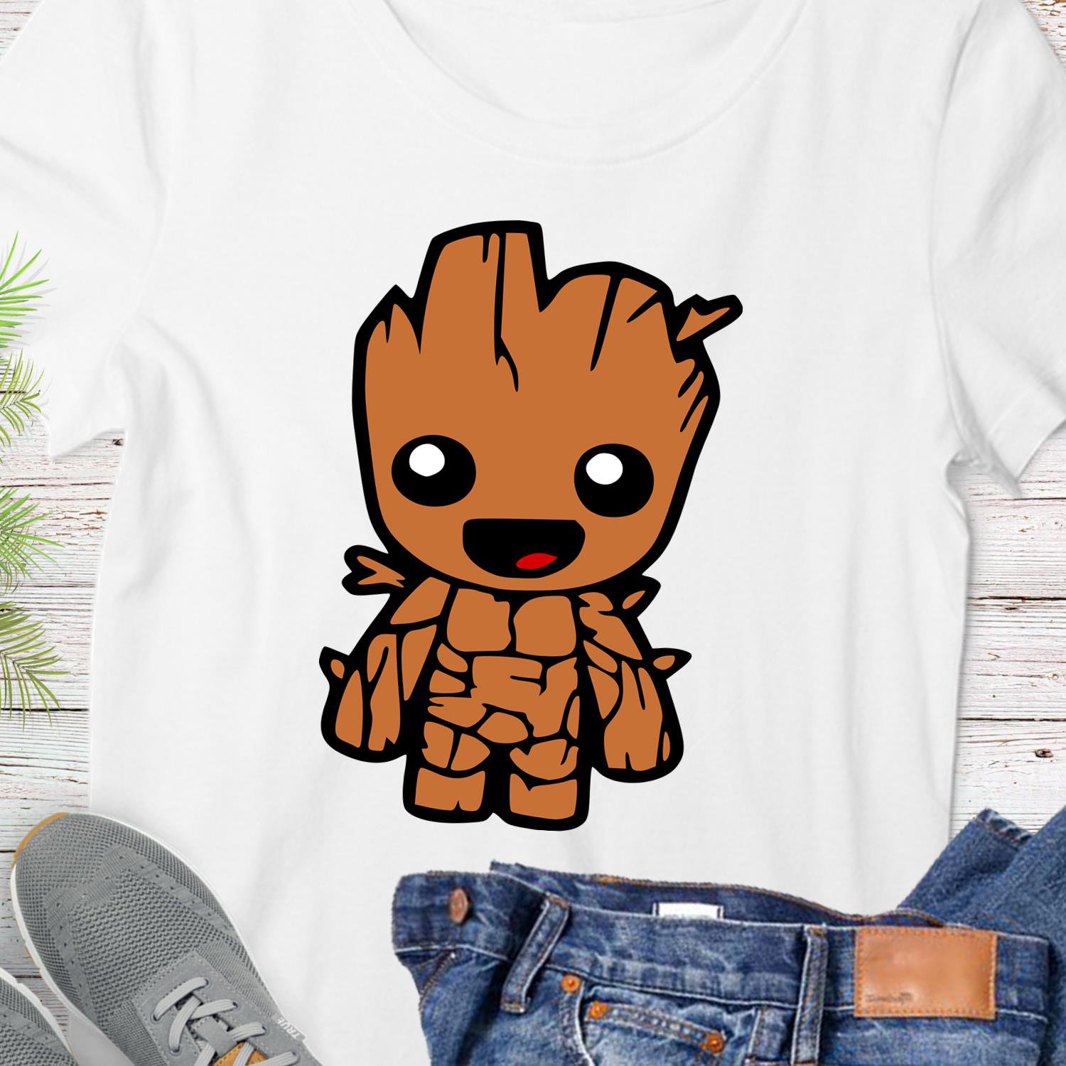 Groot Tee Shirt Graphic Design Digital Instant Download Sublimation Heat Transfer T-shirt SVG PNG D1