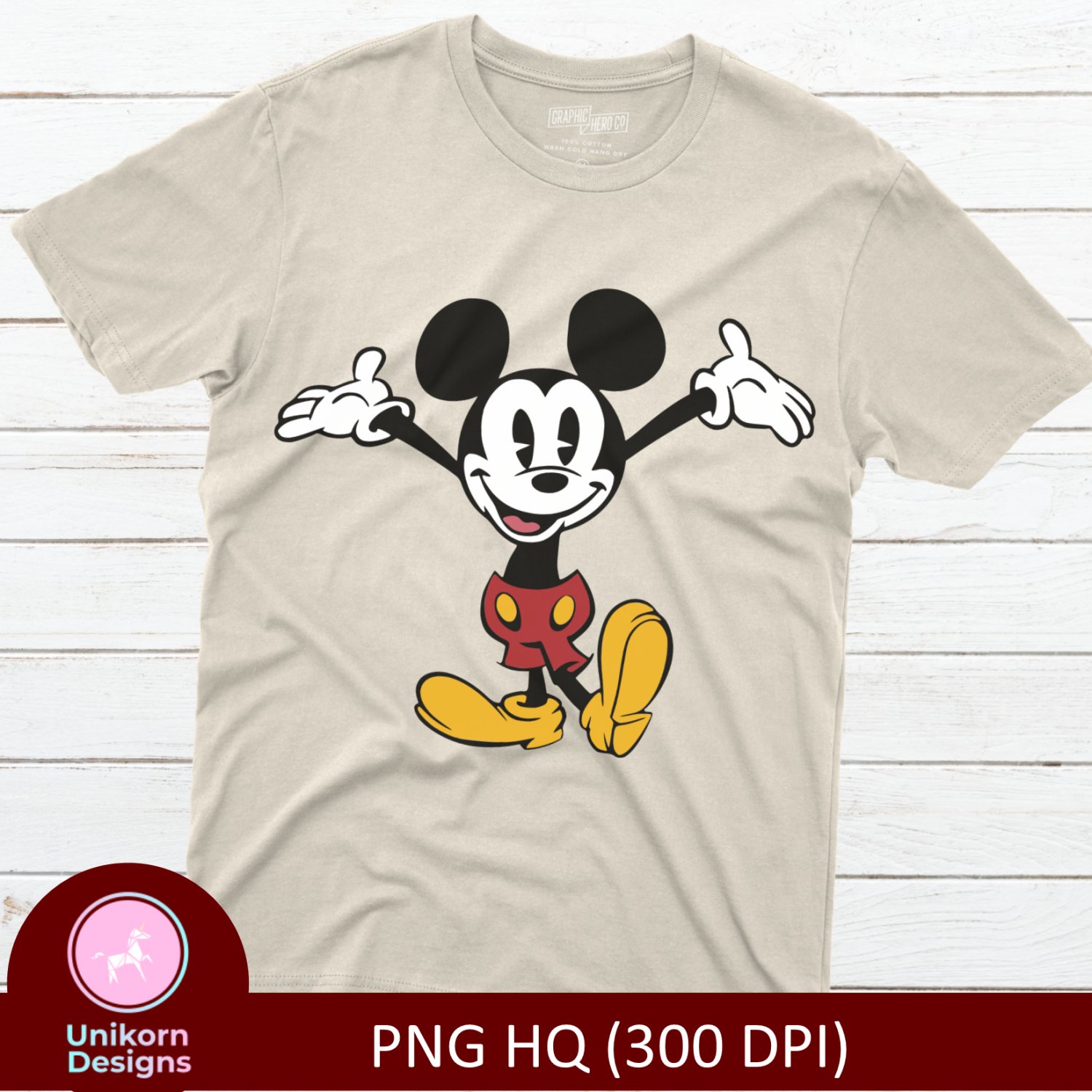 Mickey D2 Disney Toon Tee Shirt Design Graphic Instant Download Transfer