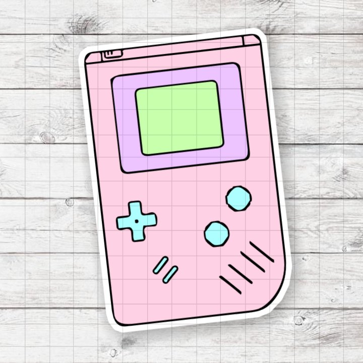 Game Boy Console Design 1 Digital Printable Instant Download Graphic Sticker Mug Shirt Aesthetic