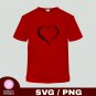 Open Heart Design 1 SVG PNG Silhouette Cut Files Cricut Vector Graphic Clipart Instant Download