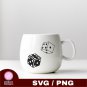 Dice Black & White Design 1 SVG PNG Silhouette Cut Files Cricut Vector Clipart Instant Download