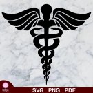 Medical Symbol MD Nurse Doctor 1 SVG PNG Silhouette Cut Files Cricut Vector Instant Download