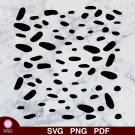 Dog Dalmatian Spots Pattern Design 1 SVG PNG Silhouette Cut Files Cricut Vector Instant Download