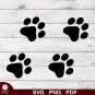 Dog Paws Design 1 SVG PNG Silhouette Cut Files Cricut Vector Graphic Clipart Instant Download