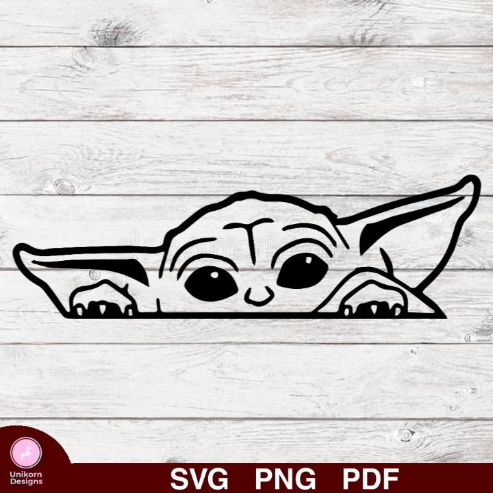 Baby Yoda Design 1 SVG PNG Silhouette Cut Files Cricut Vector Graphic Clipart Instant Download