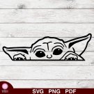 Baby Yoda Design 1 SVG PNG Silhouette Cut Files Cricut Vector Graphic Clipart Instant Download