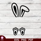 Bunny Rabbit Design 1 SVG PNG Silhouette Cut Files Cricut Vector Graphic Clipart Instant Download